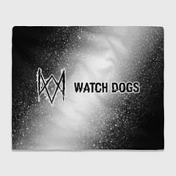 Плед флисовый Watch Dogs glitch на светлом фоне по-горизонтали, цвет: 3D-велсофт