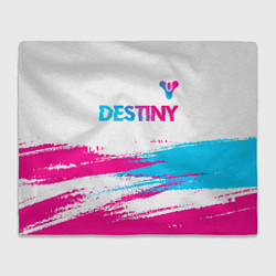 Плед флисовый Destiny neon gradient style посередине, цвет: 3D-велсофт