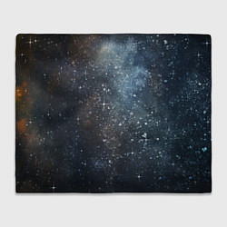 Плед флисовый Темное космическое звездное небо, цвет: 3D-велсофт