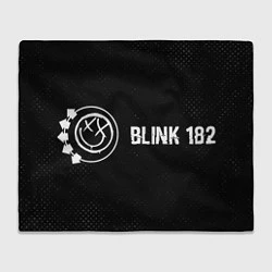 Плед флисовый Blink 182 glitch на темном фоне по-горизонтали, цвет: 3D-велсофт