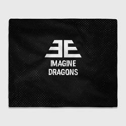 Плед флисовый Imagine Dragons glitch на темном фоне, цвет: 3D-велсофт