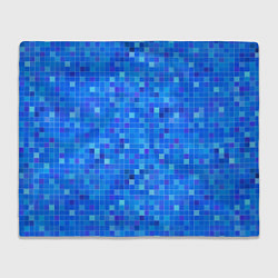 Плед флисовый Голубая мозаика, цвет: 3D-велсофт