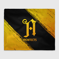 Плед флисовый Architects - gold gradient, цвет: 3D-велсофт