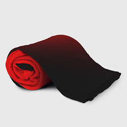 Плед флисовый Градиент красно-чёрный диагональ, цвет: 3D-велсофт — фото 2
