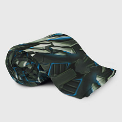 Плед флисовый Синяя кибер броня модерн, цвет: 3D-велсофт — фото 2