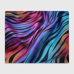 Плед флисовый Линия неонового цвета, цвет: 3D-велсофт