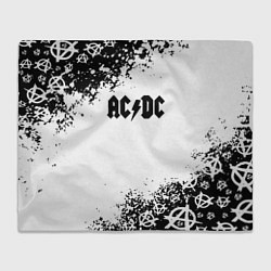 Плед флисовый AC DC anarchy rock, цвет: 3D-велсофт