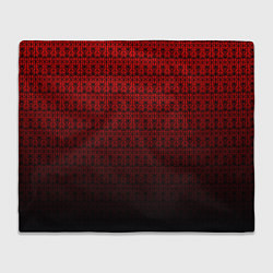 Плед флисовый Красно-чёрный ажурный градиент, цвет: 3D-велсофт