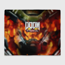 Плед флисовый Doom eternal games, цвет: 3D-велсофт