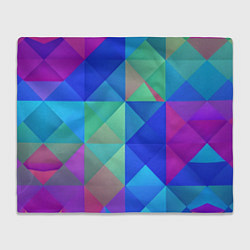 Плед флисовый Разноцветные фигуры, цвет: 3D-велсофт