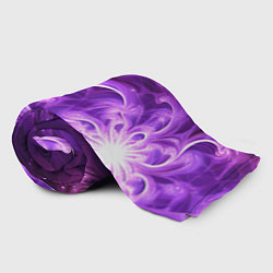 Плед флисовый Фиолетовая фрактальная абстракция, цвет: 3D-велсофт — фото 2