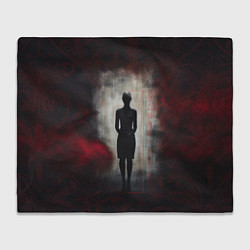Плед флисовый Одинокая девушка в тени, цвет: 3D-велсофт