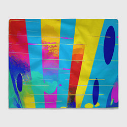 Плед флисовый Цветная абстракция - поп арт, цвет: 3D-велсофт