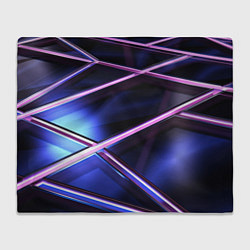 Плед Фиолетовая геометрическая абстракция