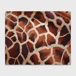 Плед флисовый Пятнистый мех жирафа, цвет: 3D-велсофт