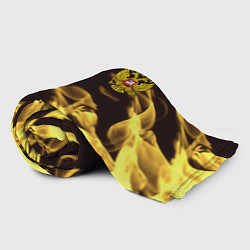 Плед флисовый Имперская Россия желтый огонь, цвет: 3D-велсофт — фото 2