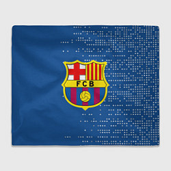 Плед флисовый Футбольный клуб Барселона - логотип крупный, цвет: 3D-велсофт