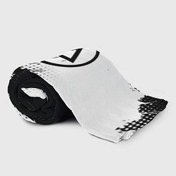 Плед флисовый Linkin park - черно-белая абстракция, цвет: 3D-велсофт — фото 2