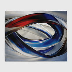 Плед флисовый Изогнутая абстракция, цвет: 3D-велсофт