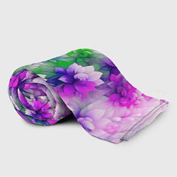 Плед флисовый Паттерн цветов, цвет: 3D-велсофт — фото 2