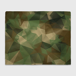 Плед флисовый Камуфляжный геометрический паттерн, цвет: 3D-велсофт