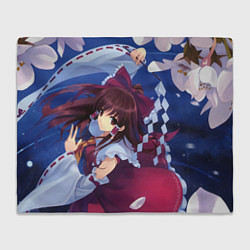 Плед флисовый Touhou Project Рейму милая, цвет: 3D-велсофт