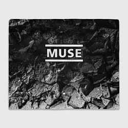 Плед флисовый Muse black graphite, цвет: 3D-велсофт