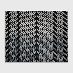 Плед Белые стрелки на чёрном фоне киберпанк