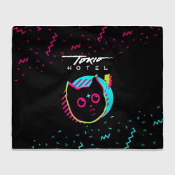 Плед флисовый Tokio Hotel - rock star cat, цвет: 3D-велсофт