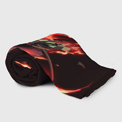 Плед флисовый Тандзиро пламя, цвет: 3D-велсофт — фото 2