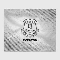 Плед флисовый Everton с потертостями на светлом фоне, цвет: 3D-велсофт