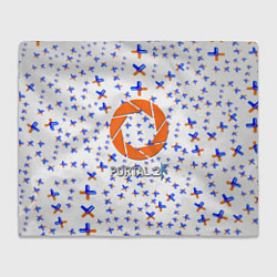 Плед флисовый Portal logo pattern steel, цвет: 3D-велсофт