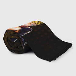 Плед флисовый Джорно Джованна на фоне звездочек из ДжоДжо, цвет: 3D-велсофт — фото 2