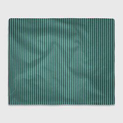 Плед флисовый Полосы серо-бирюзовый, цвет: 3D-велсофт