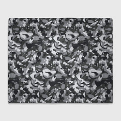 Плед флисовый Серый пиксельный камуфляж, цвет: 3D-велсофт