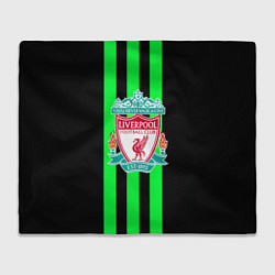 Плед флисовый Liverpool line green, цвет: 3D-велсофт