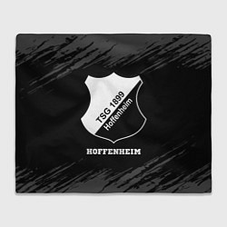 Плед флисовый Hoffenheim sport на темном фоне, цвет: 3D-велсофт