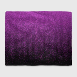 Плед флисовый Чёрно-сиреневый градиент мелкая мозаика, цвет: 3D-велсофт