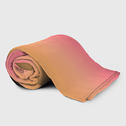 Плед флисовый Градиент затемнённый розово-жёлтый, цвет: 3D-велсофт — фото 2