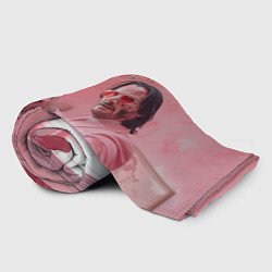 Плед флисовый Джон Уик в розовом костюме, цвет: 3D-велсофт — фото 2