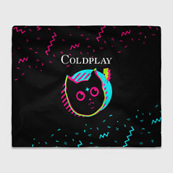 Плед флисовый Coldplay - rock star cat, цвет: 3D-велсофт