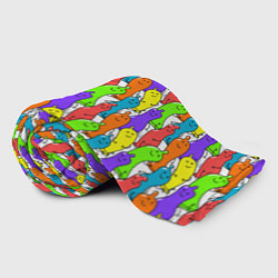 Плед флисовый Весёлые цветные презервативы, цвет: 3D-велсофт — фото 2