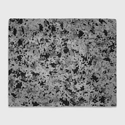 Плед флисовый Чёрно-серый абстракция пятна, цвет: 3D-велсофт