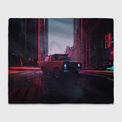 Плед флисовый Бронированный авто, цвет: 3D-велсофт