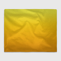 Плед флисовый Градиент насыщенный жёлтый, цвет: 3D-велсофт