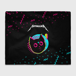 Плед флисовый Metallica - rock star cat, цвет: 3D-велсофт