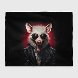 Плед флисовый Крутой опоссум, цвет: 3D-велсофт