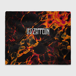 Плед флисовый Led Zeppelin red lava, цвет: 3D-велсофт