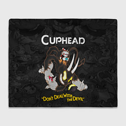 Плед флисовый Cuphead - devil play game, цвет: 3D-велсофт