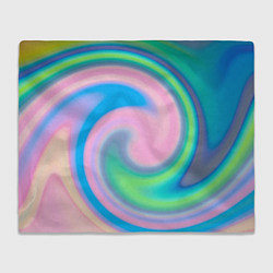 Плед флисовый Абстрактный разноцветный круговорот, цвет: 3D-велсофт